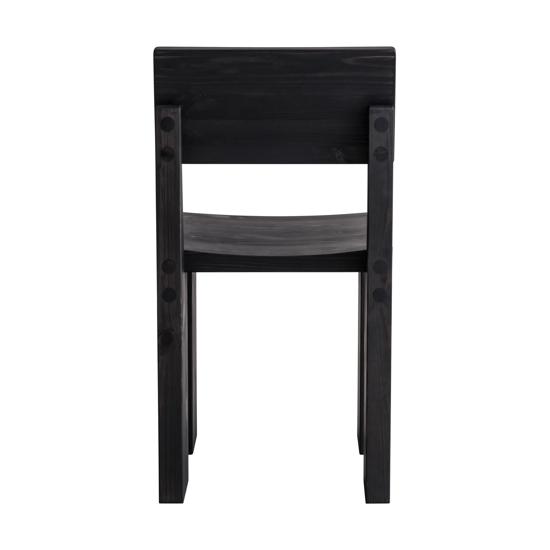 Silla 001 Dining Chair, Pino con tinte negro Vaarnii