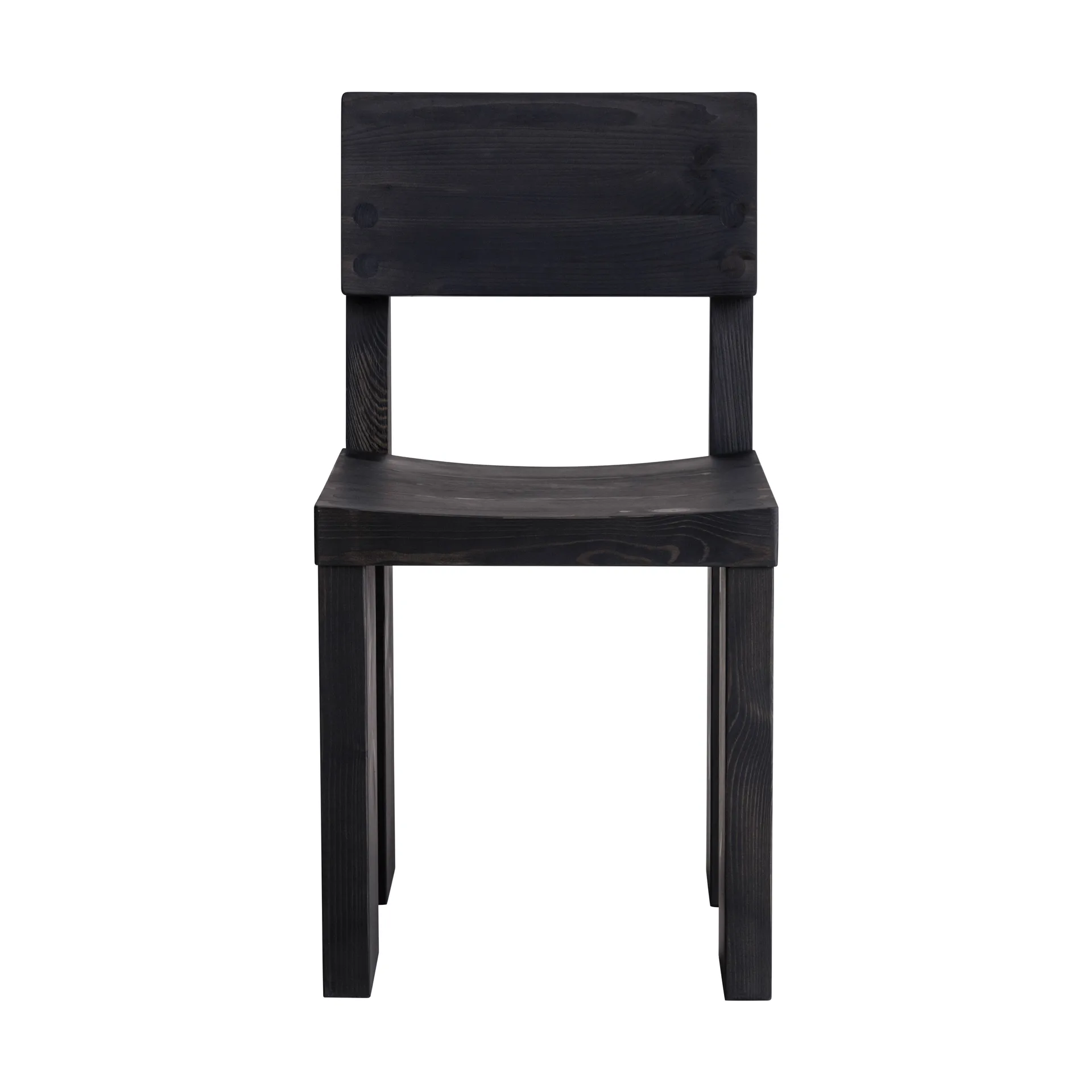 Silla 001 Dining Chair, Pino con tinte negro Vaarnii