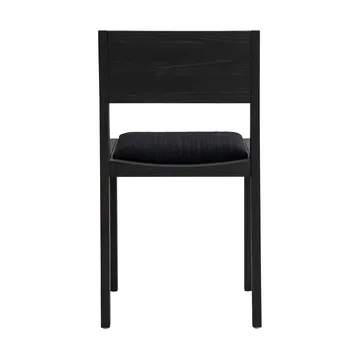 Silla 016 Maasto Dining Chair - Pino con tinte negro, asiento tapizado en negro - Vaarnii