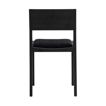 Silla 016 Maasto Dining Chair - Pino con tinte negro, frontal tapizado en negro - Vaarnii