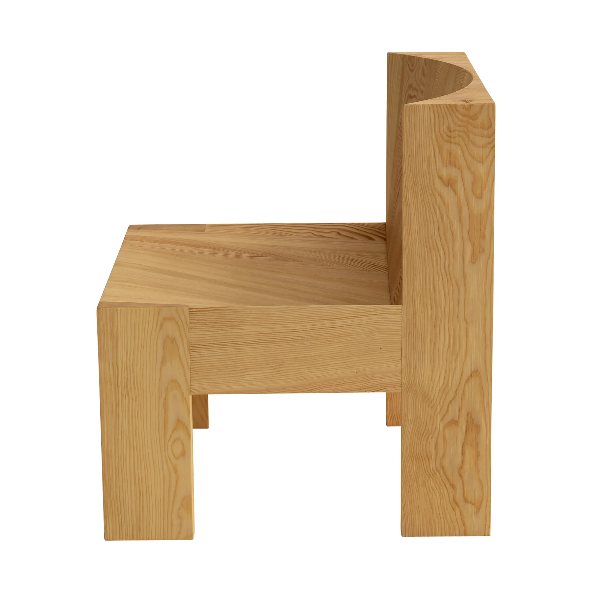 Silla lounge 005 Lounge Chair, Pino aceitado y encerado mate Vaarnii