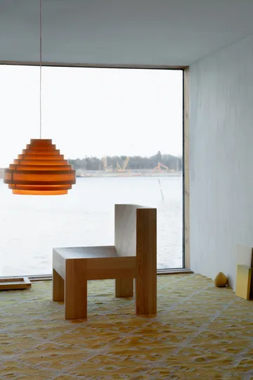 Silla lounge 005 Lounge Chair - Pino aceitado y encerado mate - Vaarnii