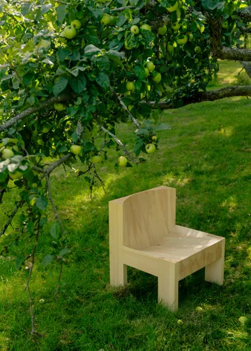 Silla lounge 005 Lounge Chair - Pino aceitado y encerado mate - Vaarnii