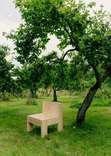 Silla lounge 005 Lounge Chair - Pino aceitado y encerado mate - Vaarnii