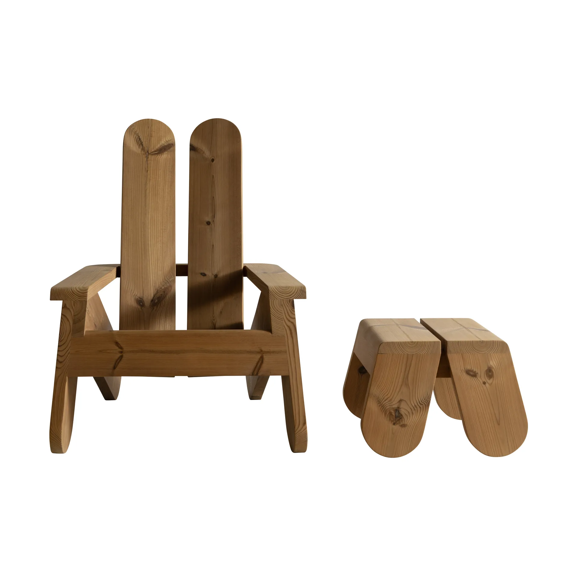 Silla lounge 015 Peace Outdoor Lounge Chair, Pino termotratado Vaarnii