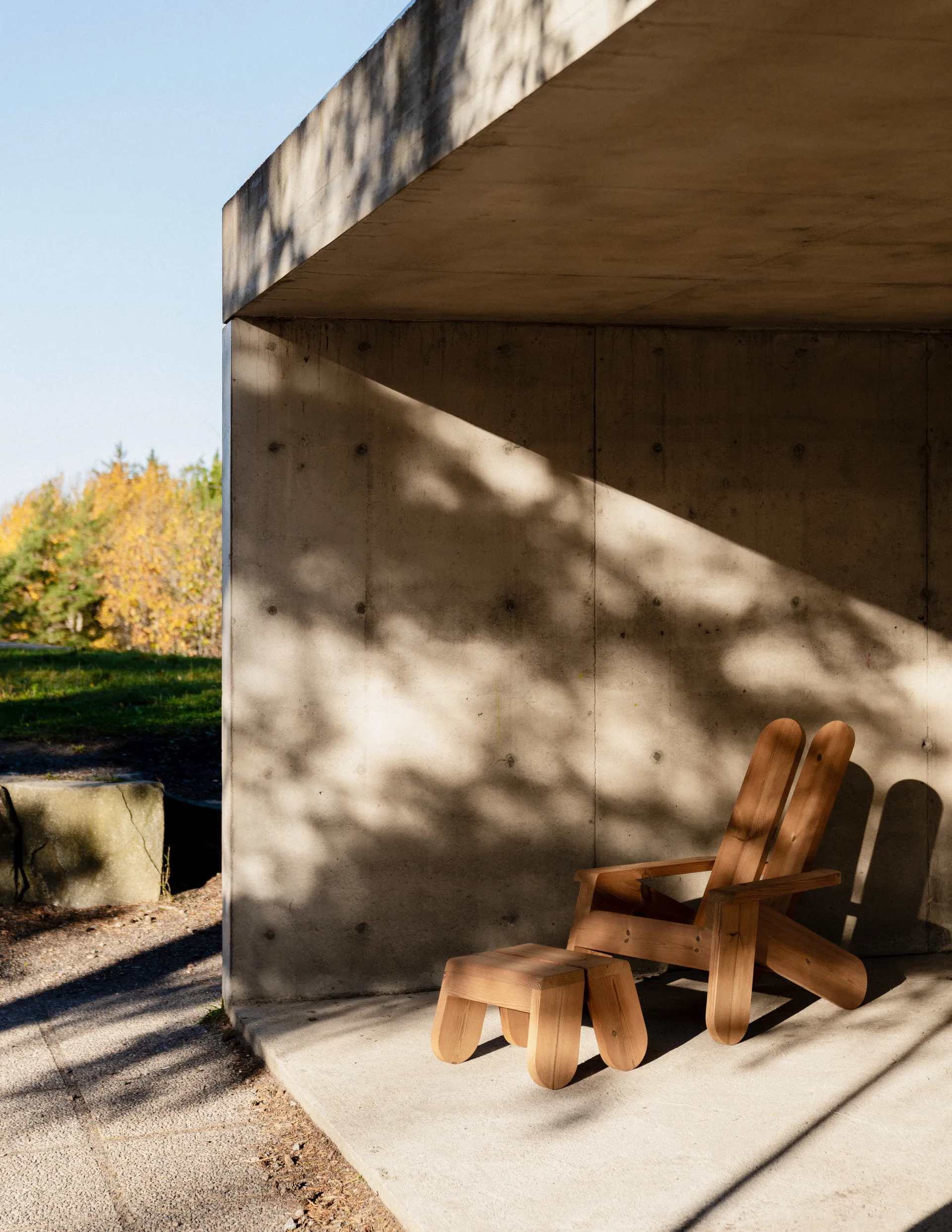 Silla lounge 015 Peace Outdoor Lounge Chair, Pino termotratado Vaarnii