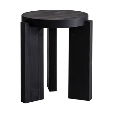 Taburete 001 Stool - Pino con tinte negro, Ø40×44 cm - Vaarnii