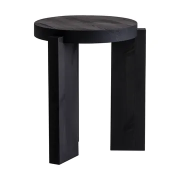 Taburete 001 Stool - Pino con tinte negro, Ø40×44 cm - Vaarnii
