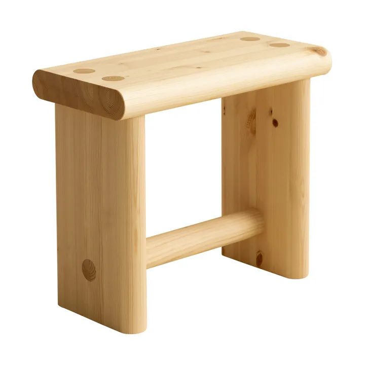 Taburete 002 Ast Stool - Pino aceitado y encerado mate, 55x26x45 cm - Vaarnii