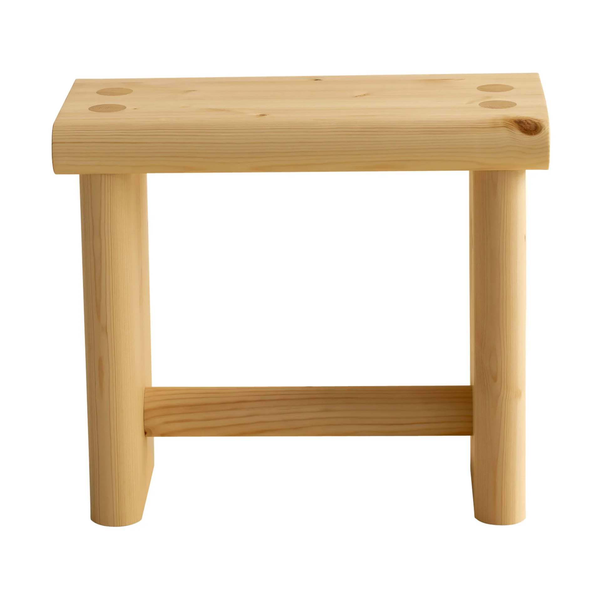 Taburete 002 Ast Stool, Pino aceitado y encerado mate, 55x26x45 cm Vaarnii