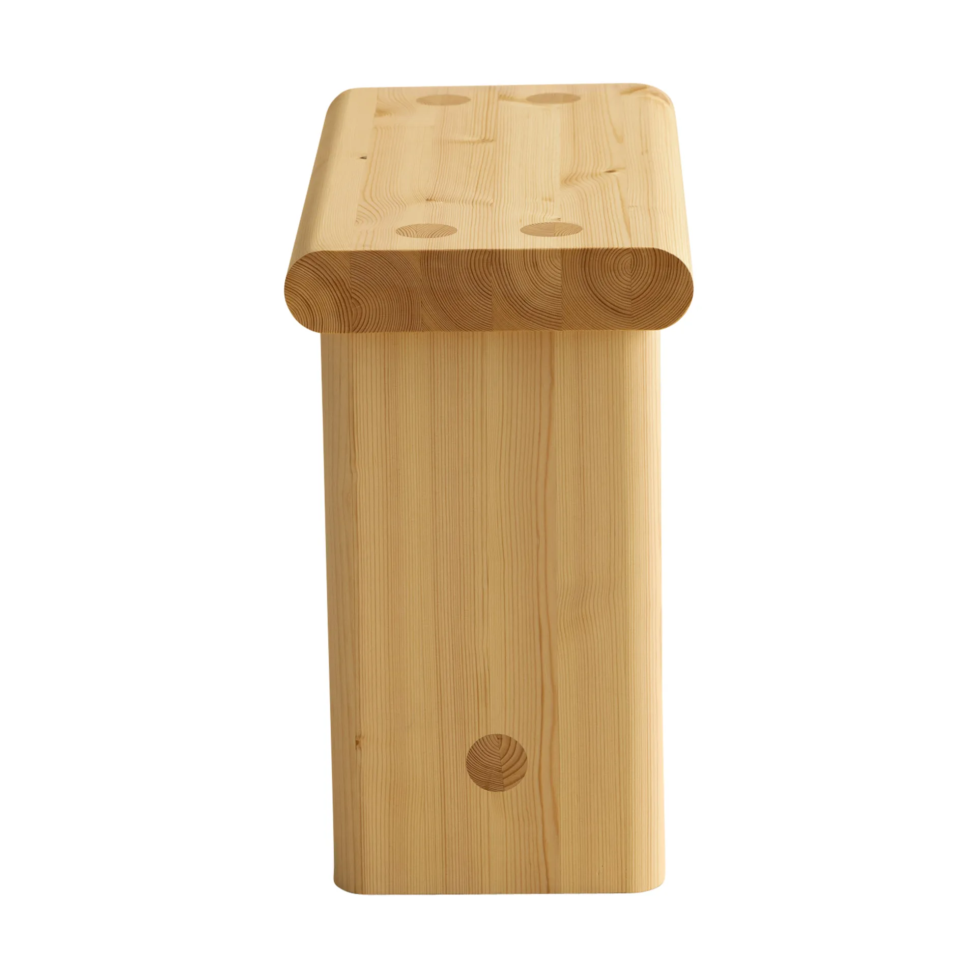 Taburete 002 Ast Stool, Pino aceitado y encerado mate, 55x26x45 cm Vaarnii