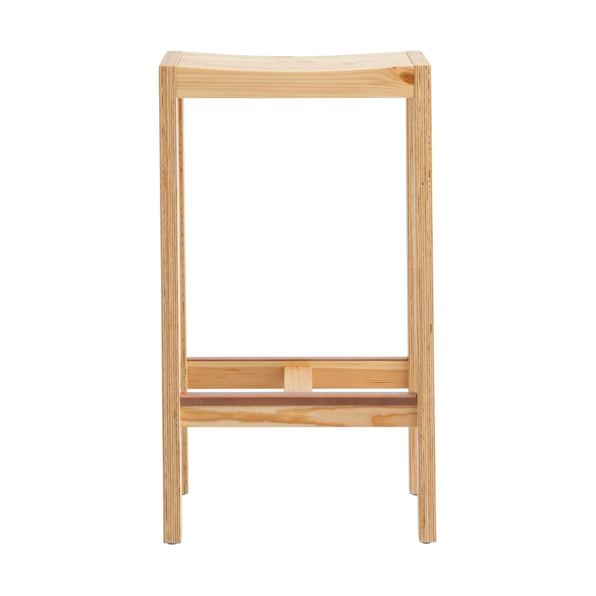Taburete 016 Maasto Bar Stool, Pino aceitado y encerado mate, 65 cm Vaarnii