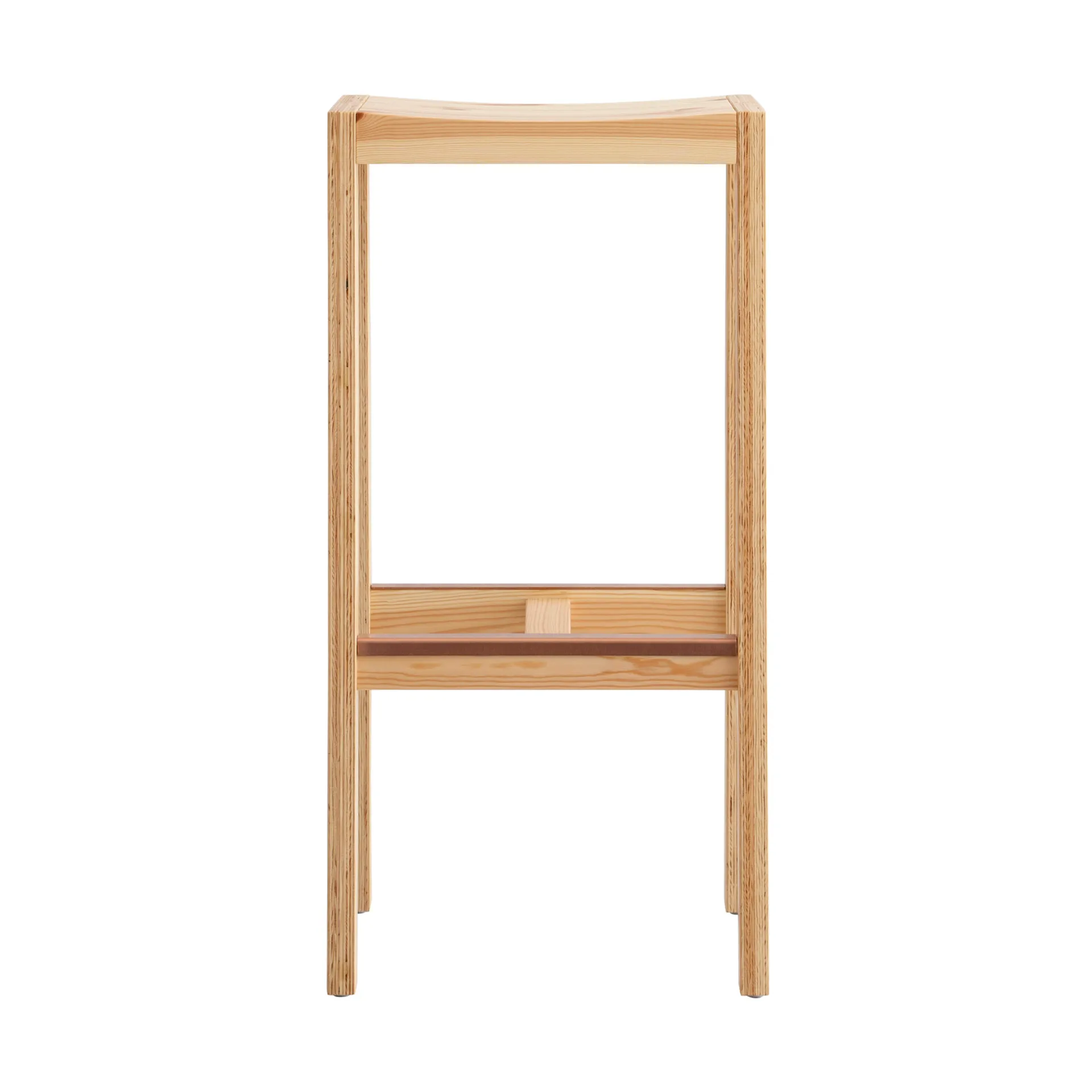 Taburete 016 Maasto Bar Stool, Pino aceitado y encerado mate, 75 cm Vaarnii
