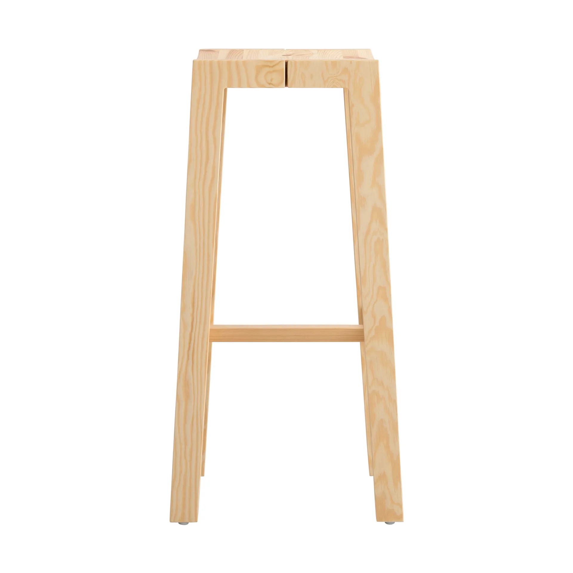 Taburete 016 Maasto Bar Stool, Pino aceitado y encerado mate, 75 cm Vaarnii