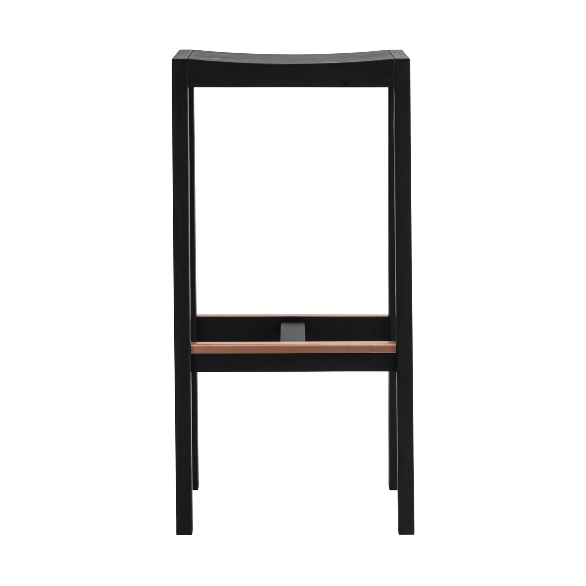 Taburete 016 Maasto Bar Stool, Pino con tinte negro, 75 cm Vaarnii