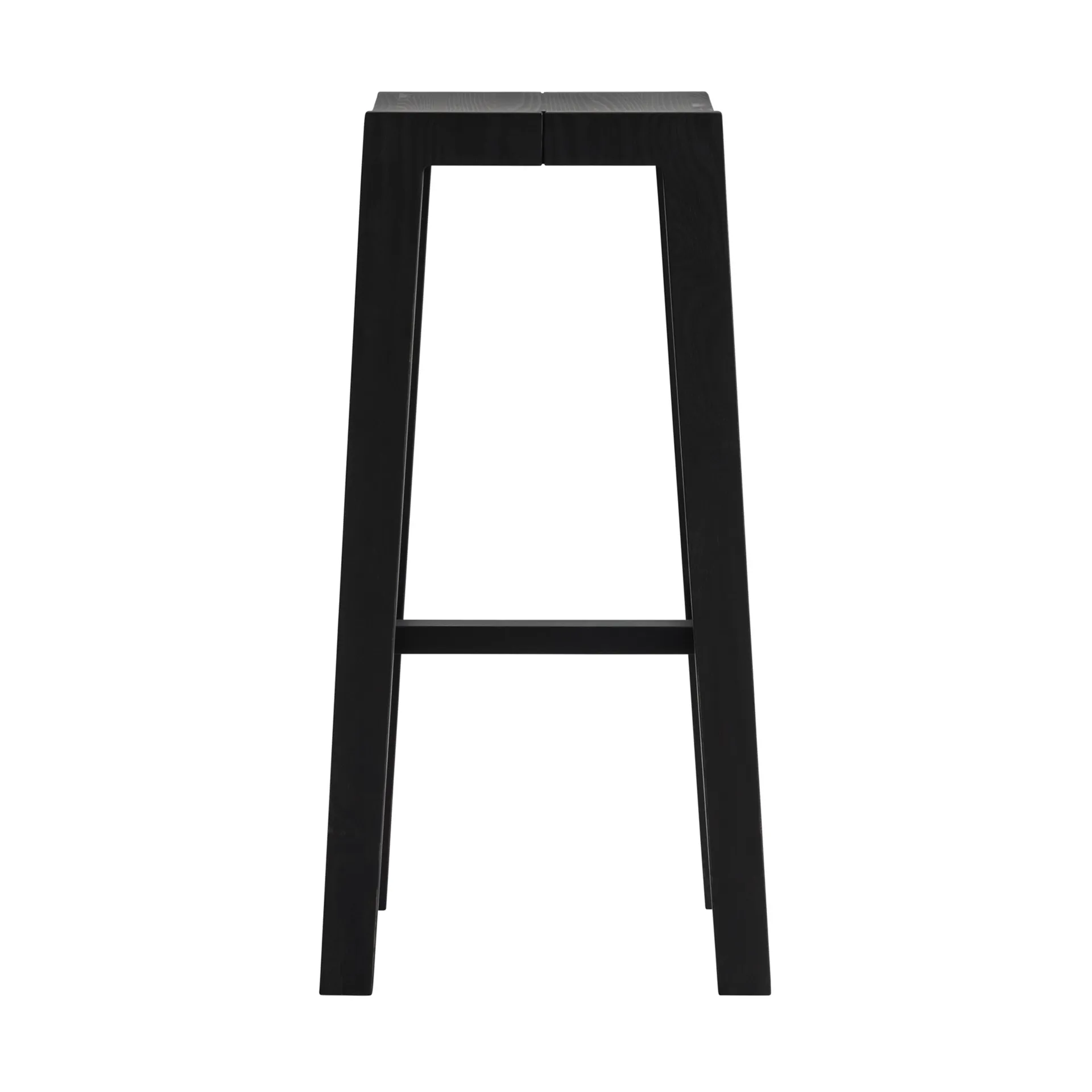 Taburete 016 Maasto Bar Stool, Pino con tinte negro, 75 cm Vaarnii