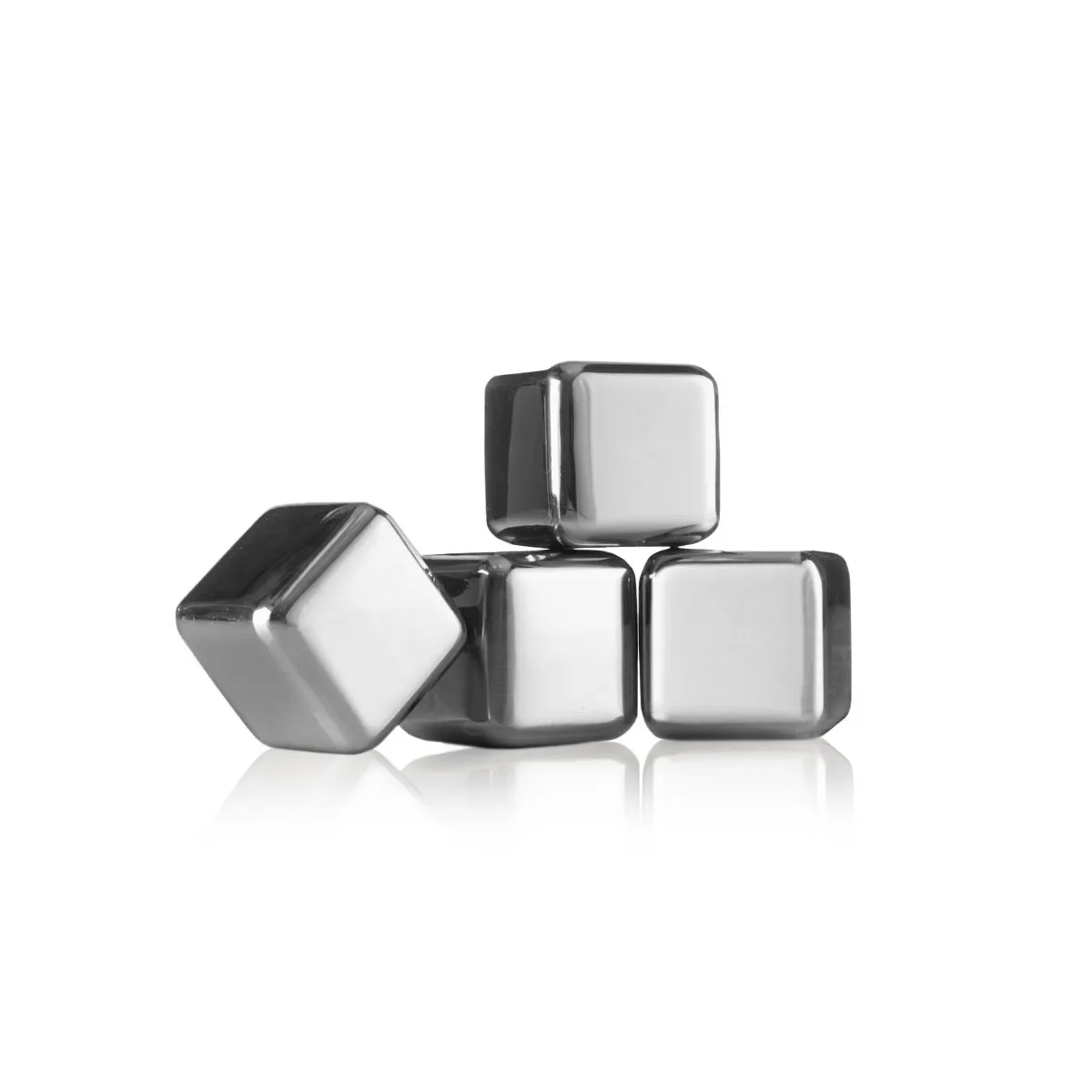 Piedras para whisky Vacuvin, Acero inoxidable, 4-pack Vacuvin