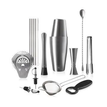 Set de cóctel Vacuvin Mixologist Bar In a Box - Acero inoxidable, 14 piezas - Vacuvin