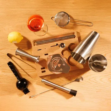 Set de cóctel Vacuvin Mixologist Bar In a Box - Acero inoxidable, 14 piezas - Vacuvin
