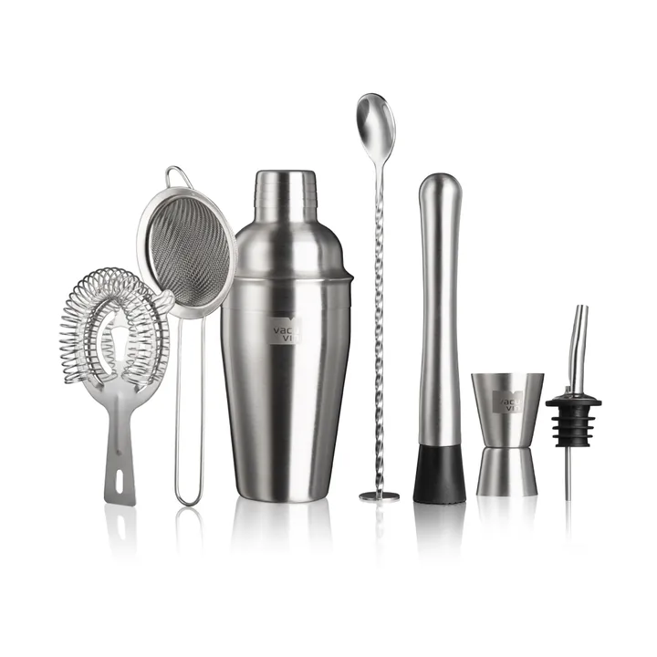 Set de coctelería Vacuvin Lovers Bar In A Box - Acero inoxidable, 7 piezas - Vacuvin