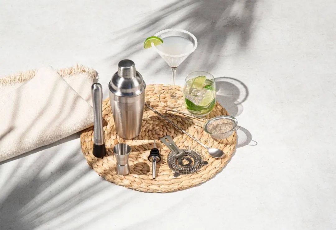 Set de coctelería Vacuvin Lovers Bar In A Box, Acero inoxidable, 7 piezas Vacuvin
