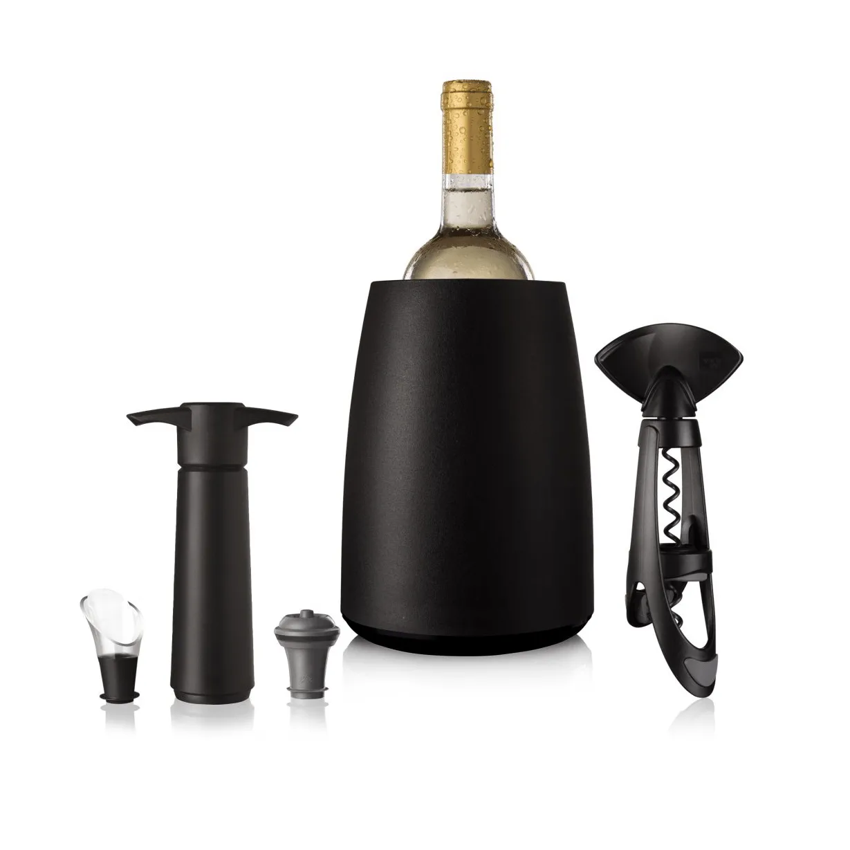 Set de vino Vacuvin Elegant Plus, Negro, 5 piezas Vacuvin