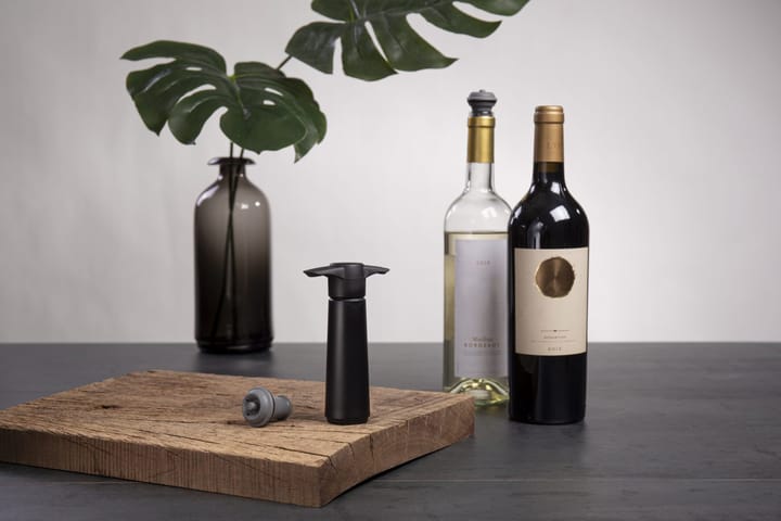 Tapón para vino y bomba de vacío, Negro Vacuvin