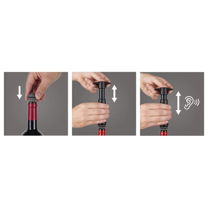 Tapón para vino y bomba de vacío, Negro Vacuvin