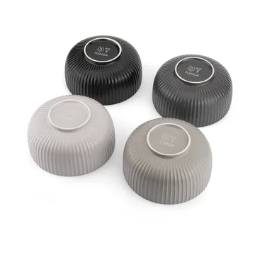 4 Cuencos Duga flinga 70 cl - Blanco, gris arena, antracito, negro - Vargen & Thor