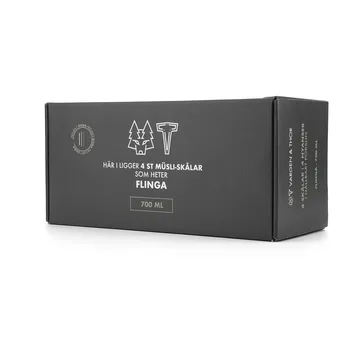 4 Cuencos Duga flinga 70 cl - Blanco, gris arena, antracito, negro - Vargen & Thor