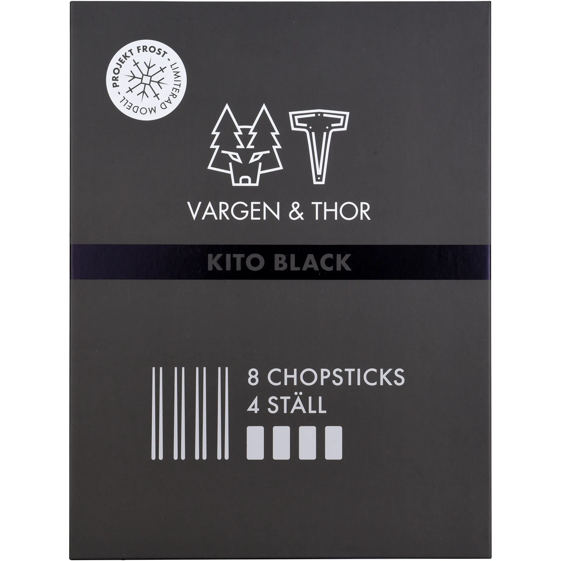 4 Palillos Kito Chopsticks, negro Vargen & Thor