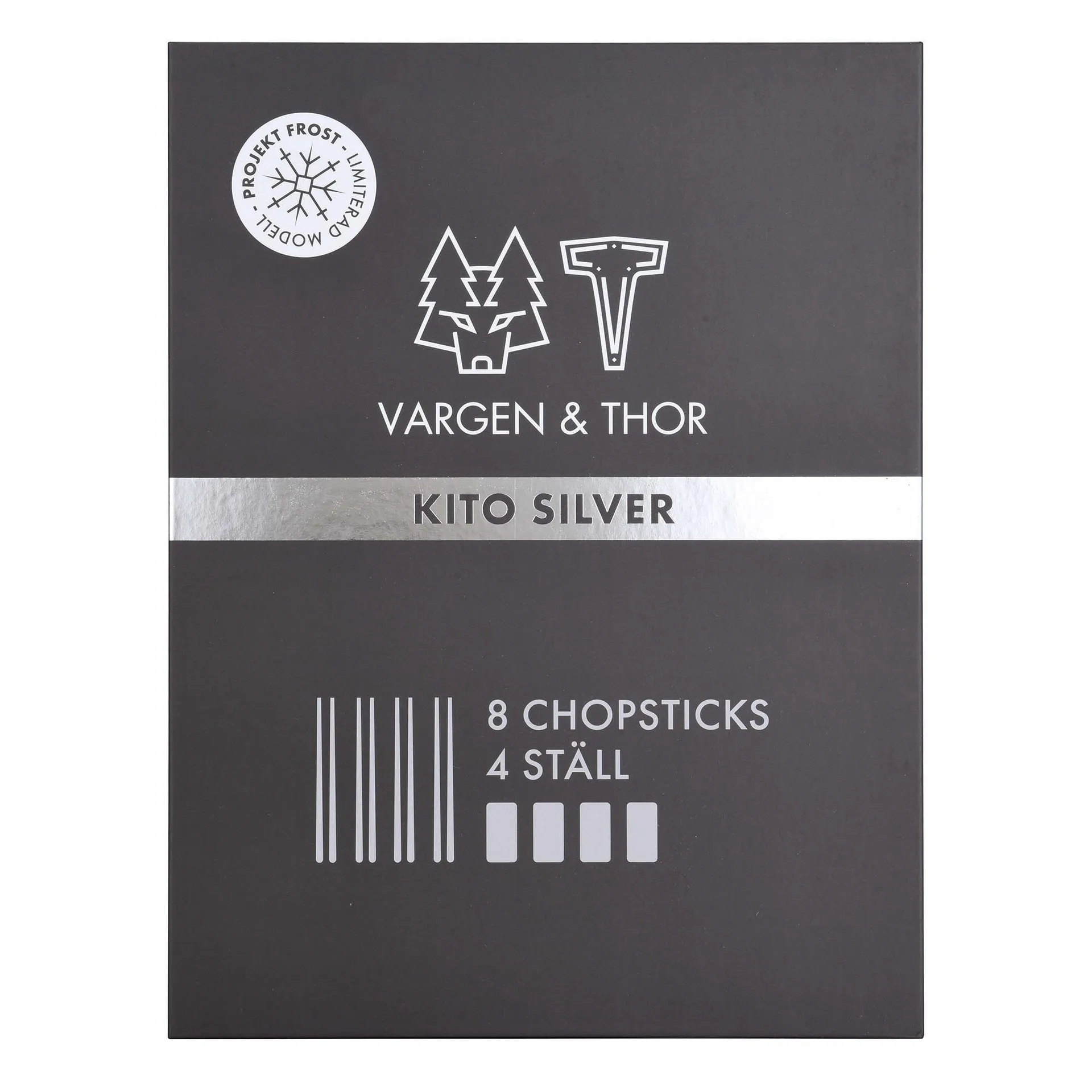 4 Palillos Kito Chopsticks, plata Vargen & Thor