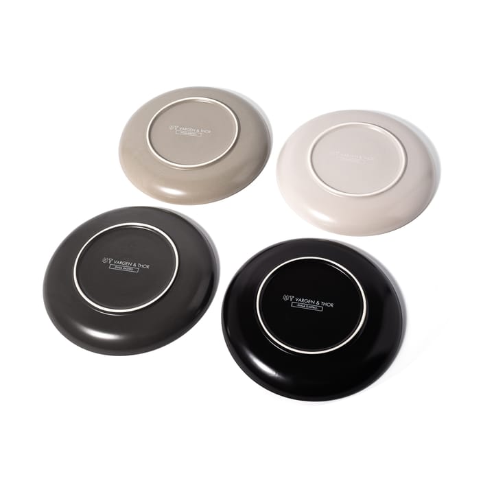 4 Platos Gastro Ø25 cm, Blanco, gris arena, antracito, negro Vargen & Thor