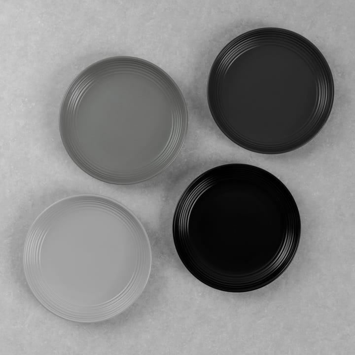 4 Platos Gastro Ø25 cm, Blanco, gris arena, antracito, negro Vargen & Thor