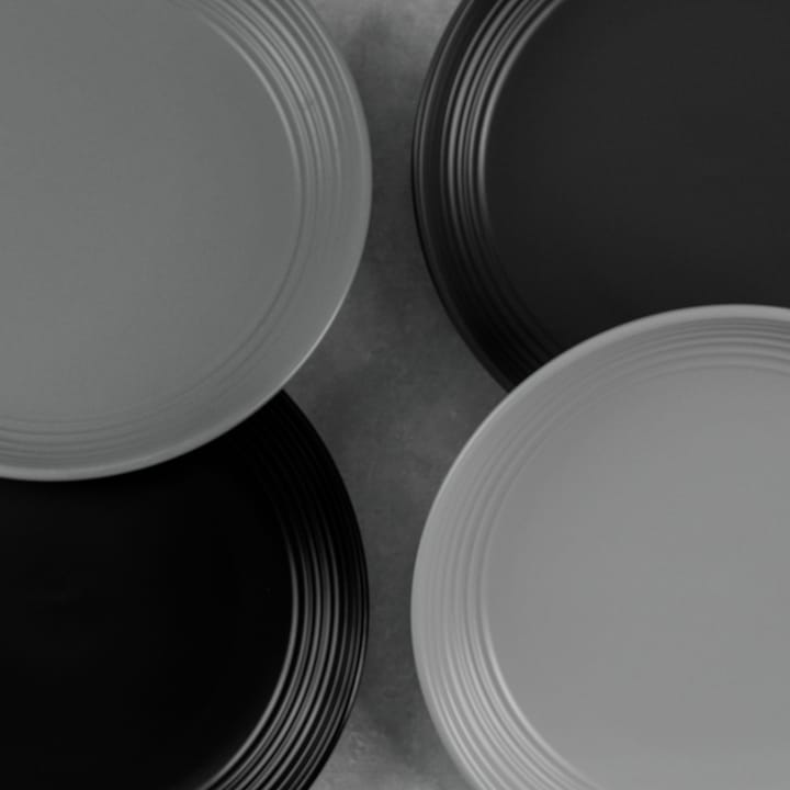 4 Platos Gastro Ø25 cm, Blanco, gris arena, antracito, negro Vargen & Thor