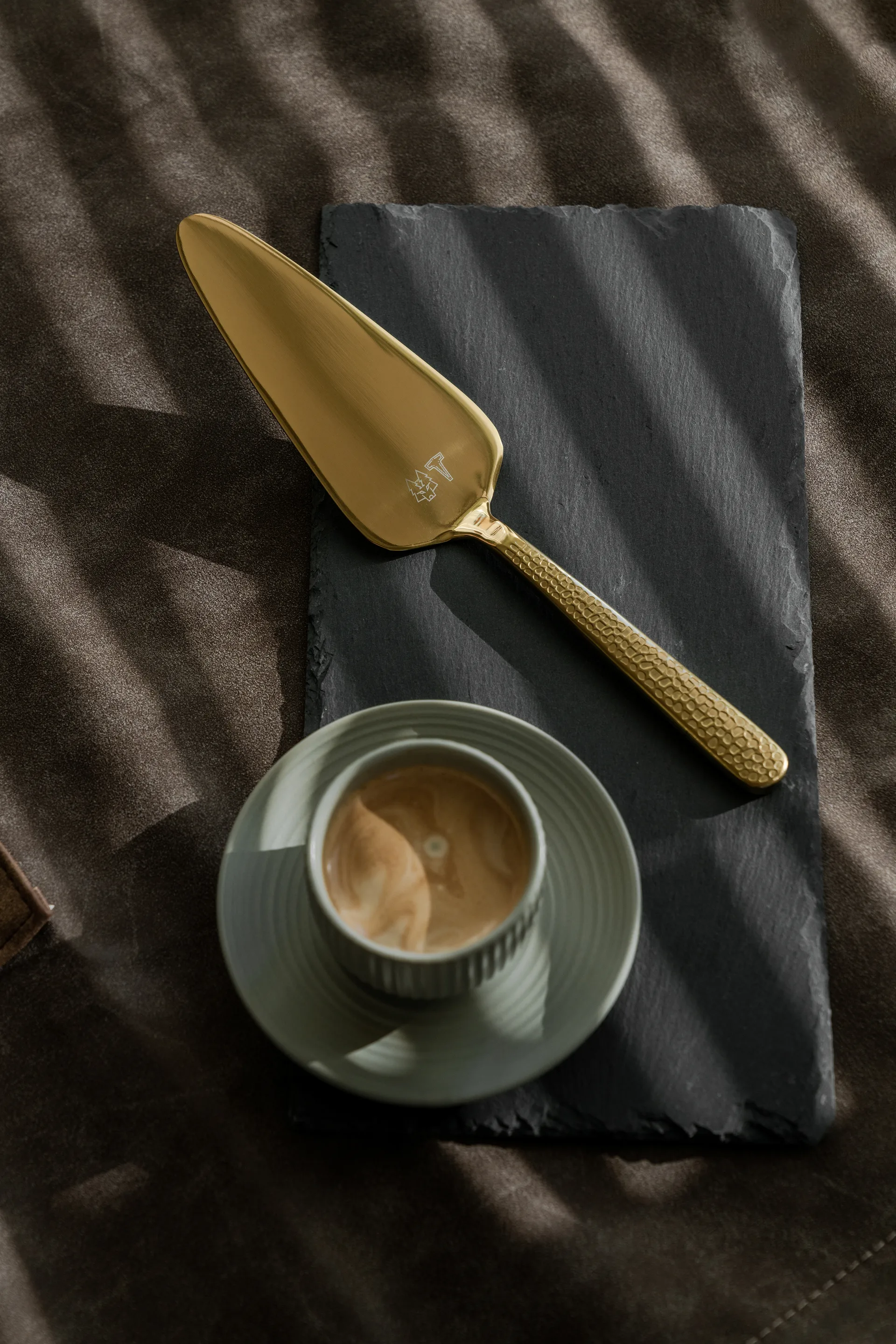 4 Tazas para café espresso con plato Duga, Blanco, gris arena, antracito, negro Vargen & Thor