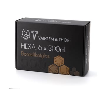 6 Vasos Hexa 30 cl - Transparente - Vargen & Thor