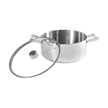 Cazuela Glima - Acero inoxidable, tapa de cristal, 7 L - Vargen & Thor