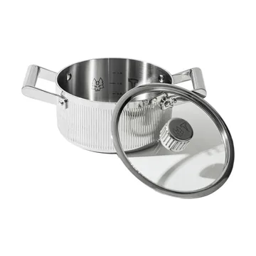 Cazuela Glima - Acero inoxidable, tapa de vidrio, 2 L - Vargen & Thor