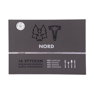 Cubertería Nord 16 piezas - Plata pulida - Vargen & Thor