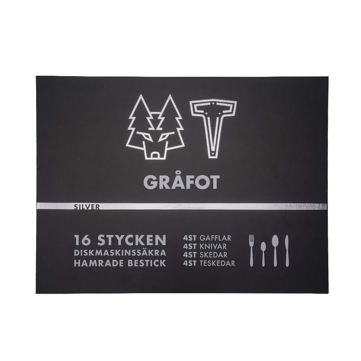 Cubertería Vargen & Thor 16 piezas, Gråfot, plata Vargen & Thor