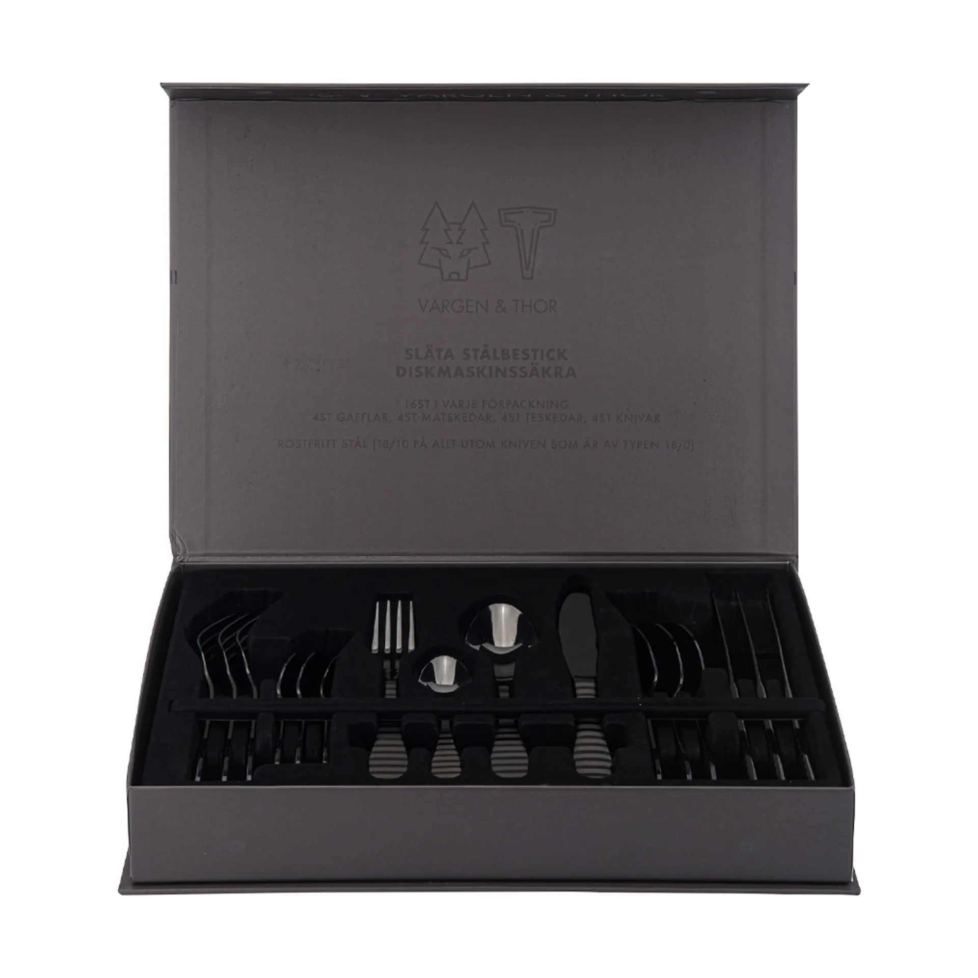 Cubertería Zebra, 16 piezas Vargen & Thor