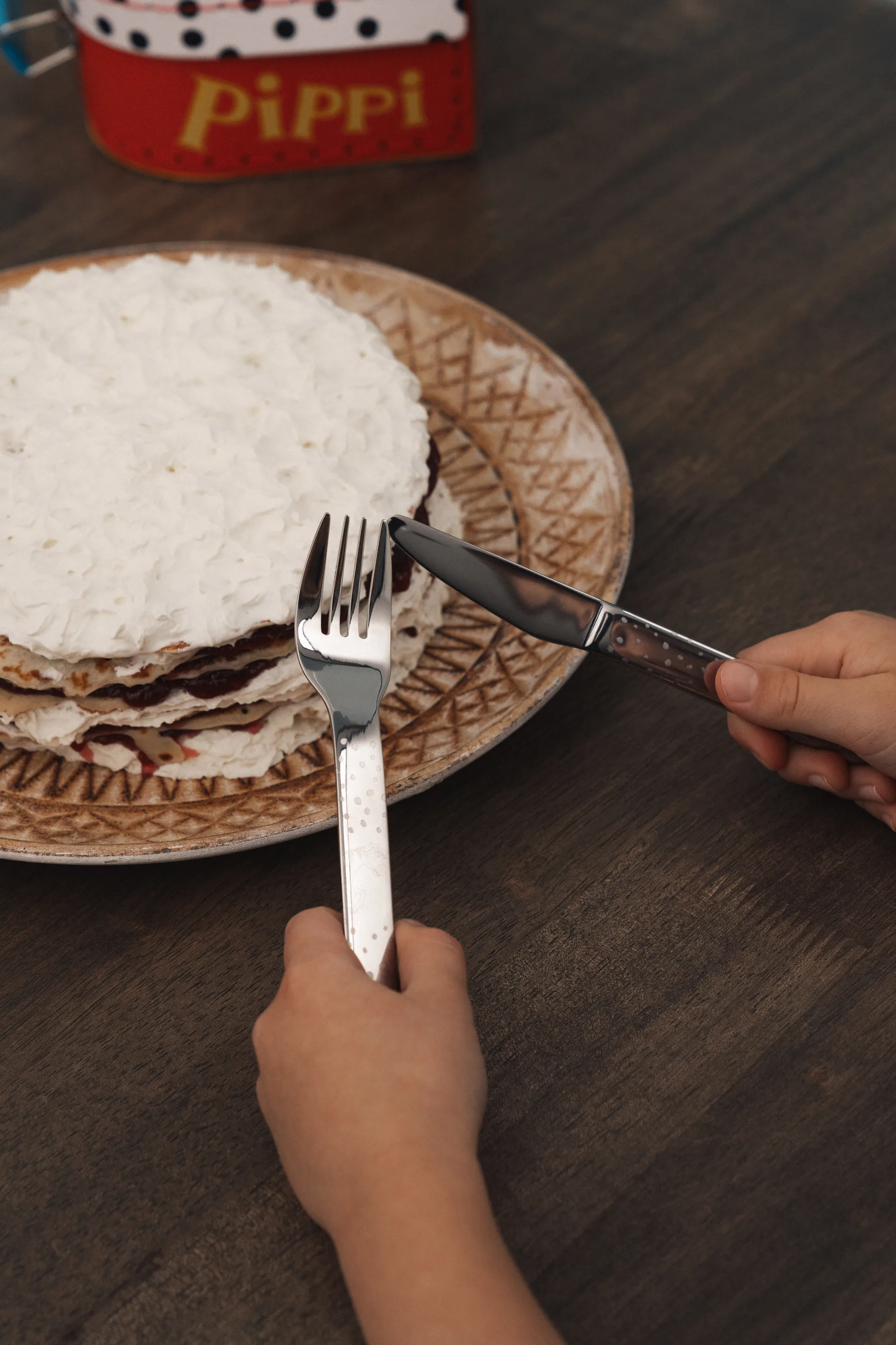 Cubiertos infantiles Lupo Pippi 9 piezas, Plata Vargen & Thor