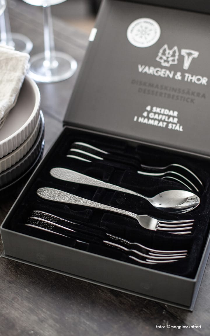 Cubiertos para postre o entrante Frost 8 piezas, Onyx Vargen & Thor