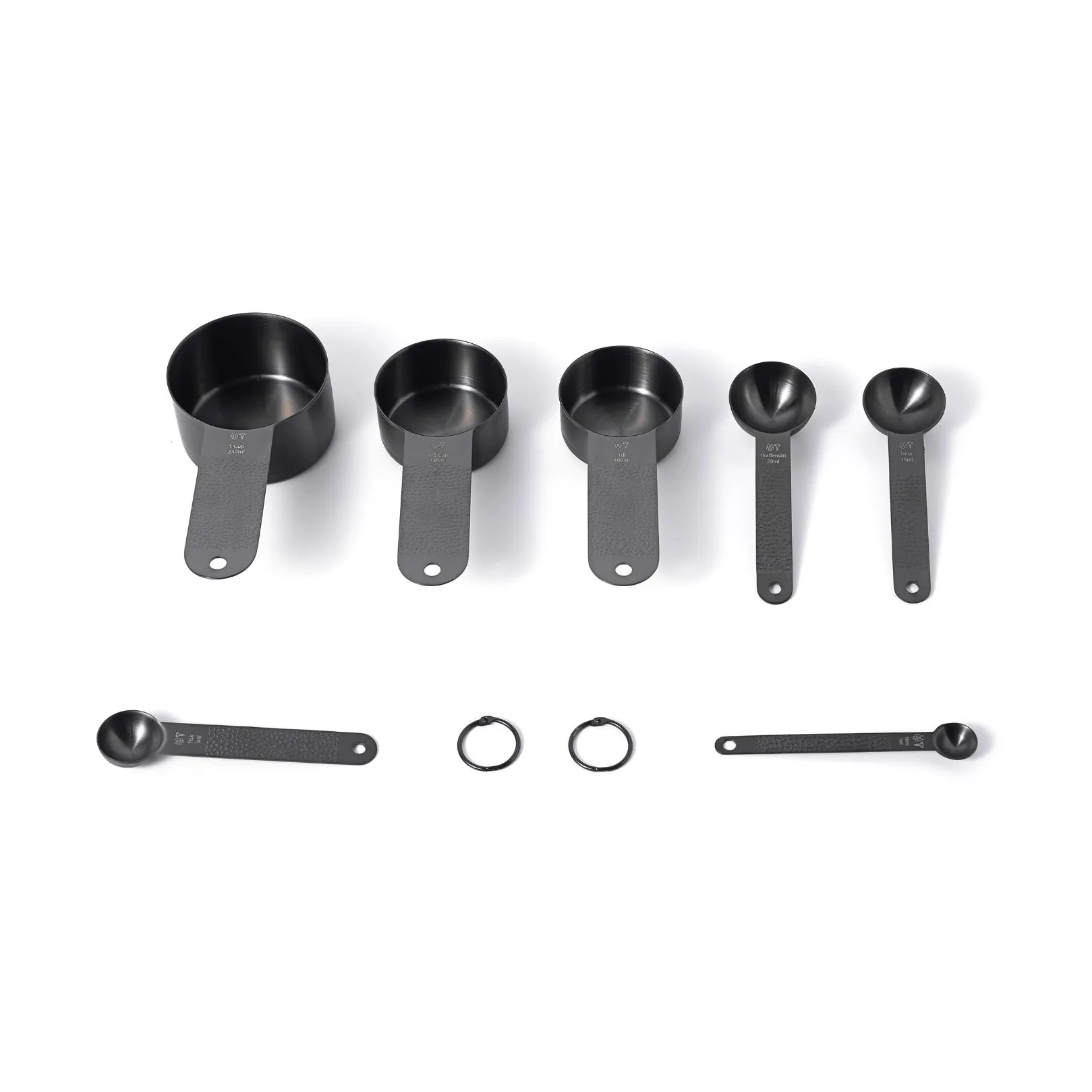 Juego de cucharas medidoras Frost, Negro, 7 piezas Vargen & Thor