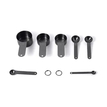 Juego de cucharas medidoras Frost - Negro, 7 piezas - Vargen & Thor