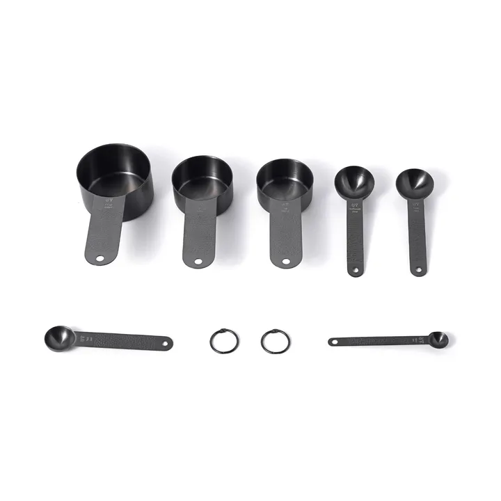 Juego de cucharas medidoras Frost - Negro, 7 piezas - Vargen & Thor