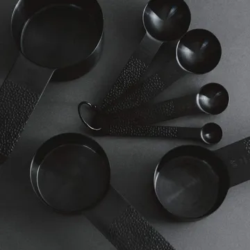 Juego de cucharas medidoras Frost - Negro, 7 piezas - Vargen & Thor