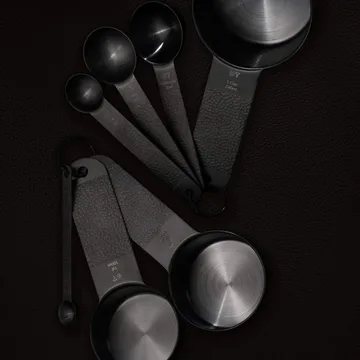 Juego de cucharas medidoras Frost - Negro, 7 piezas - Vargen & Thor