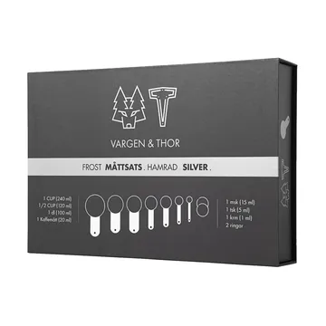 Juego de cucharas medidoras Frost - Plata, 7 piezas - Vargen & Thor